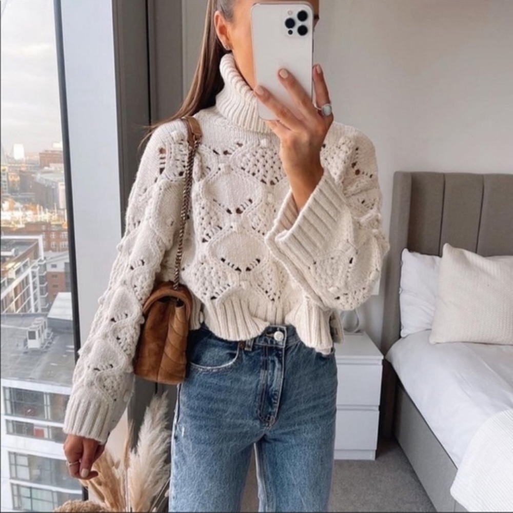Cable knit sweater